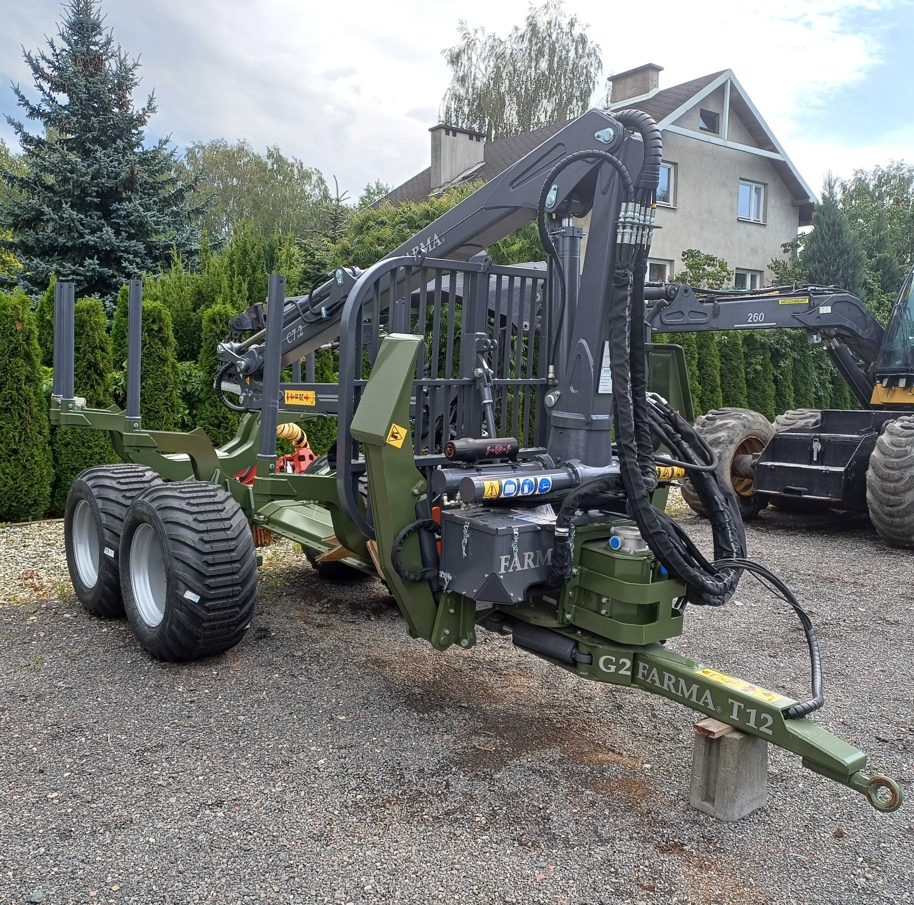 Przyczepy leśne FARMA – Modele T12 G2, T9 G2 i T8 G2