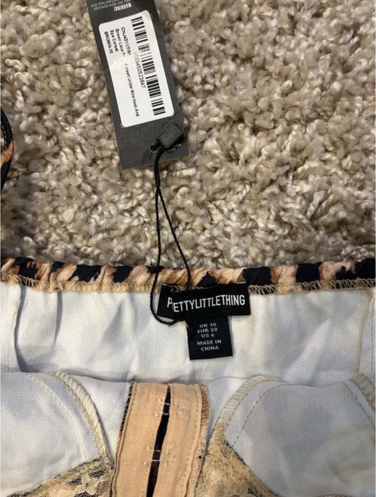 Майка на брительках корсет леопардова