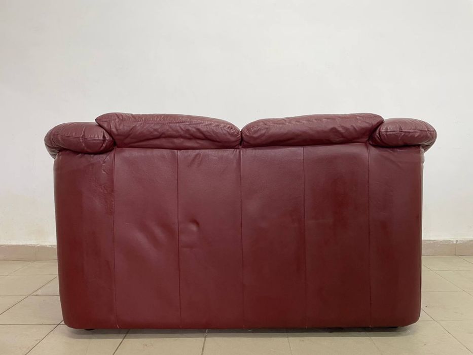 Диван шкіряний бордовий кожа 2281