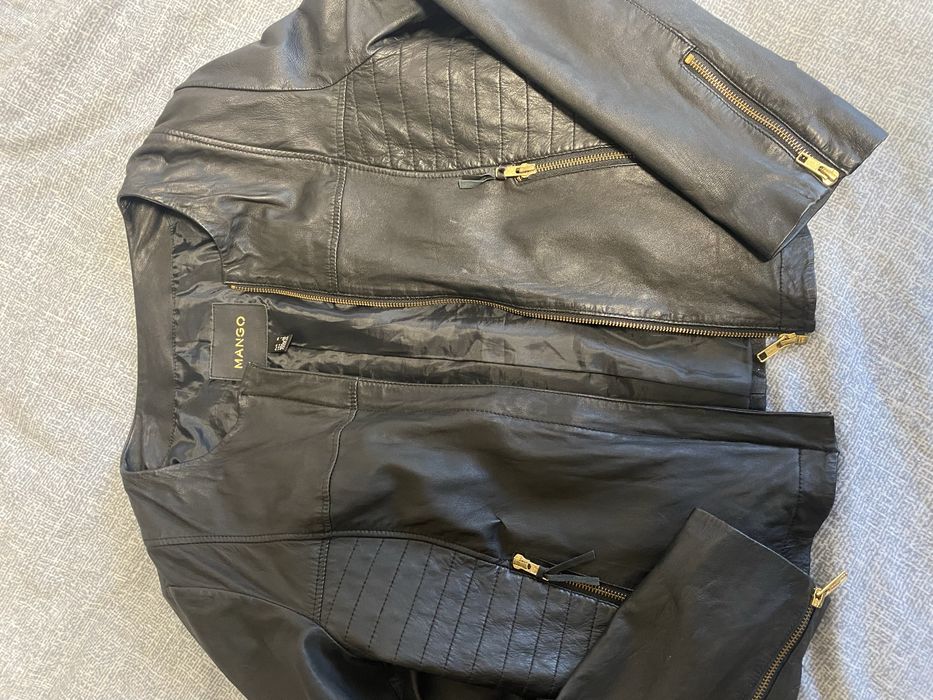 Mango куртка кожаная