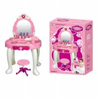 Zabawka TOALETKA STOLIK dla dziewczynki różowa akcesoria zestaw XXL