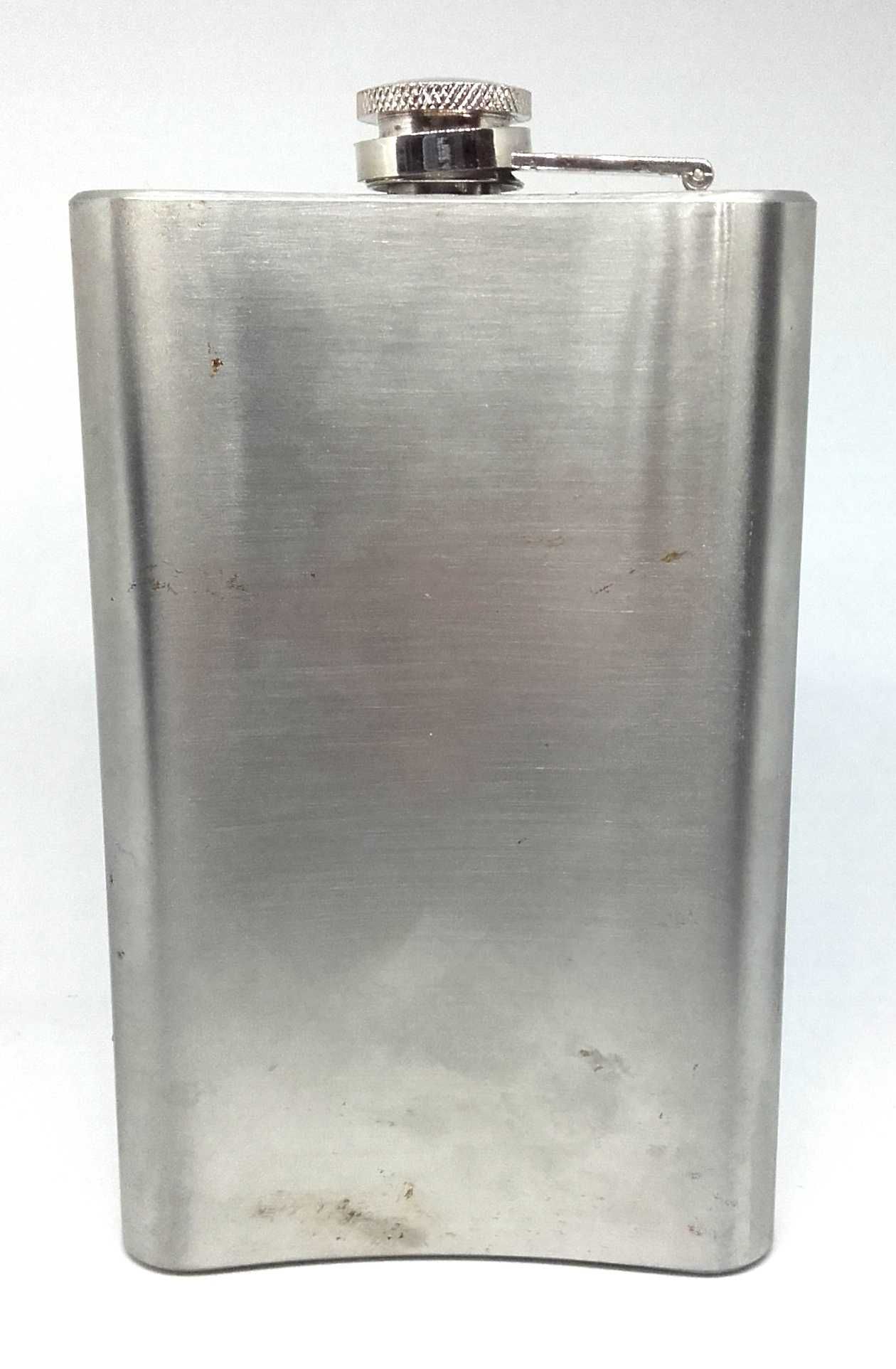 Piersiówka srebrna stainless steel 10 oz flaszka manierka małpka