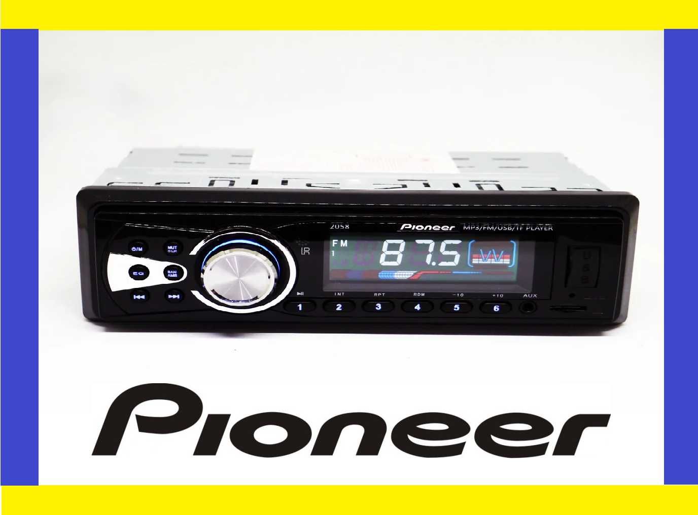 Автомагнитола Pioneer 2058 - MP3,FM,USB,AUX,microSD