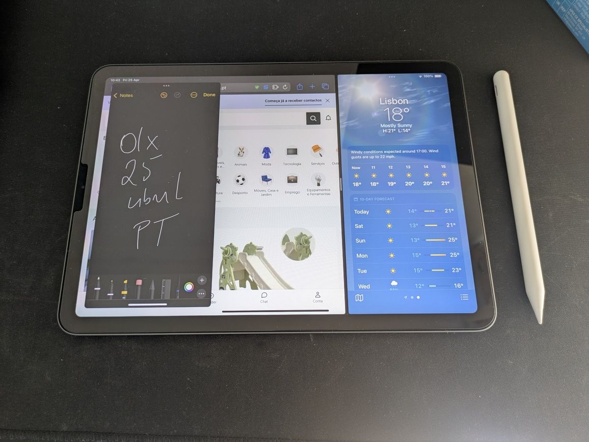 Apple iPad Air 4 (2020, WiFi) inc. caneta, capa e p
