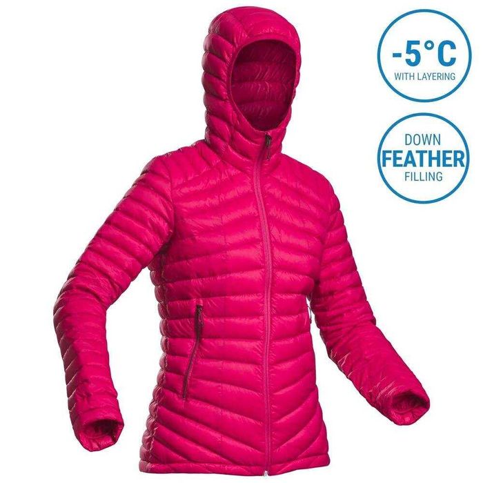 Пуховик жіночий Forclaz MT100 -5°C для гірського трекінгу