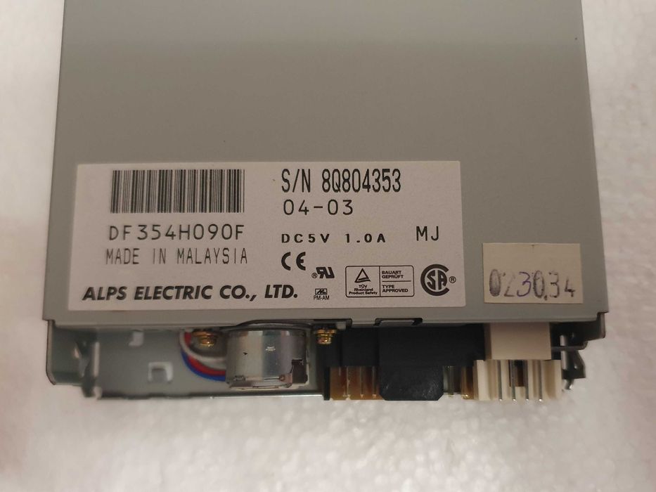 Drive / Internal Floppy Disk Reader ALPS Model DF354H090F, 3.5" - 1.44Mb64550916797826121