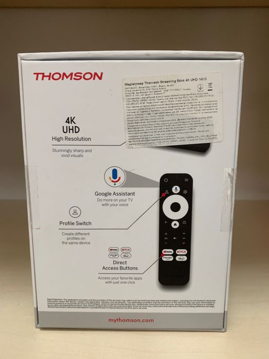 ТВ смарт приставка Thomson 4K Google TV ( новая)