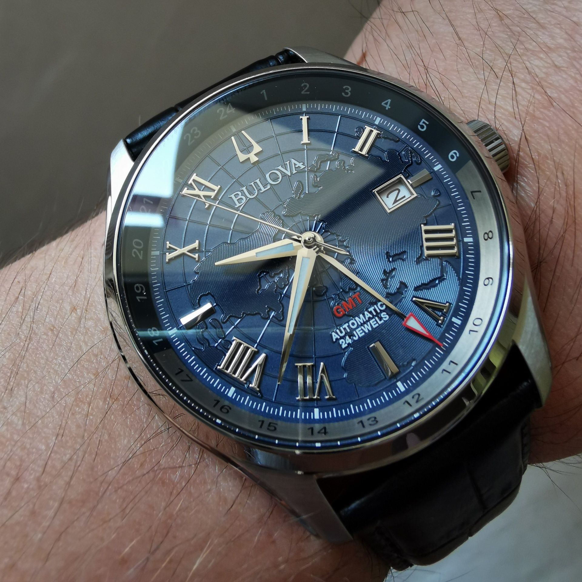 Zegarek Bulova Wilton GMT druga strefa czasowa najnowszy model