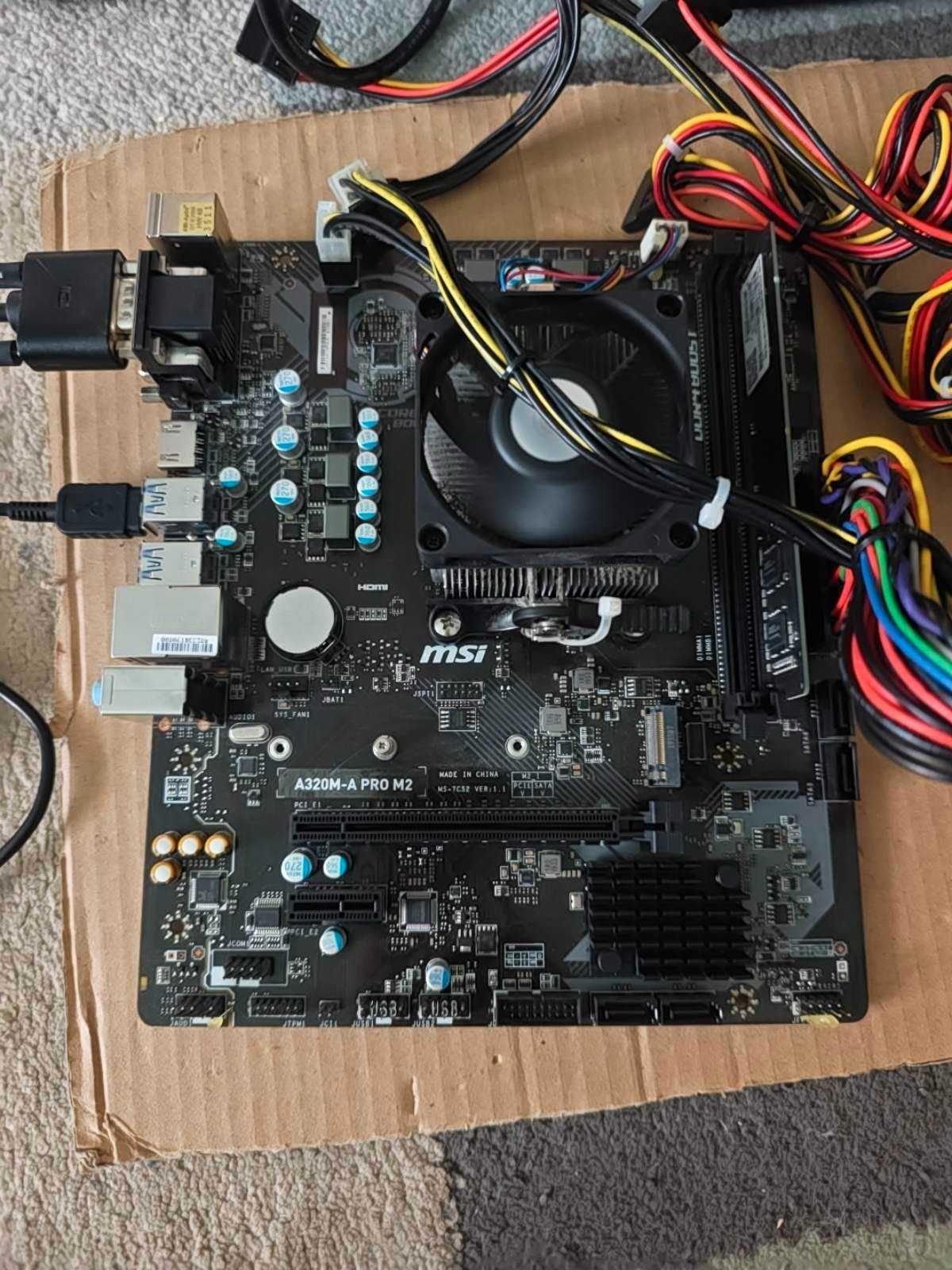 Комплект на sAM4! Asus/MSI A320M-K + процессор + 8 гб ddr4-2666