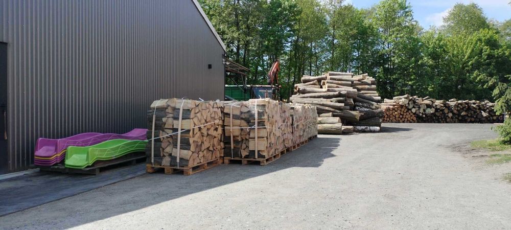 Drewno kominkowe opałowe drzewo Brzoza Buk Grab Akacja Dąb Olcha Sosna