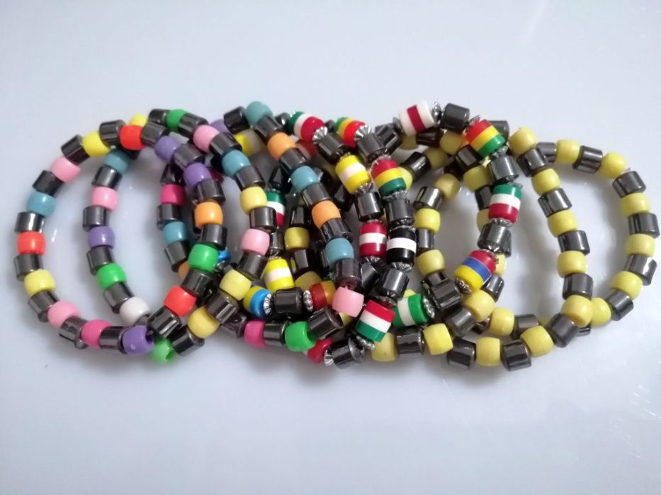 Bransoletka naturalny kamień Hematyt łączony