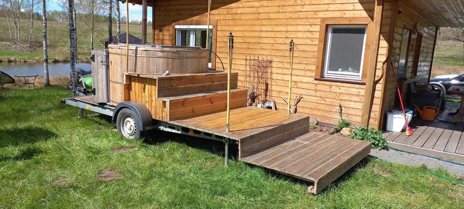 Mobilna balia i sauna ogrodowa
