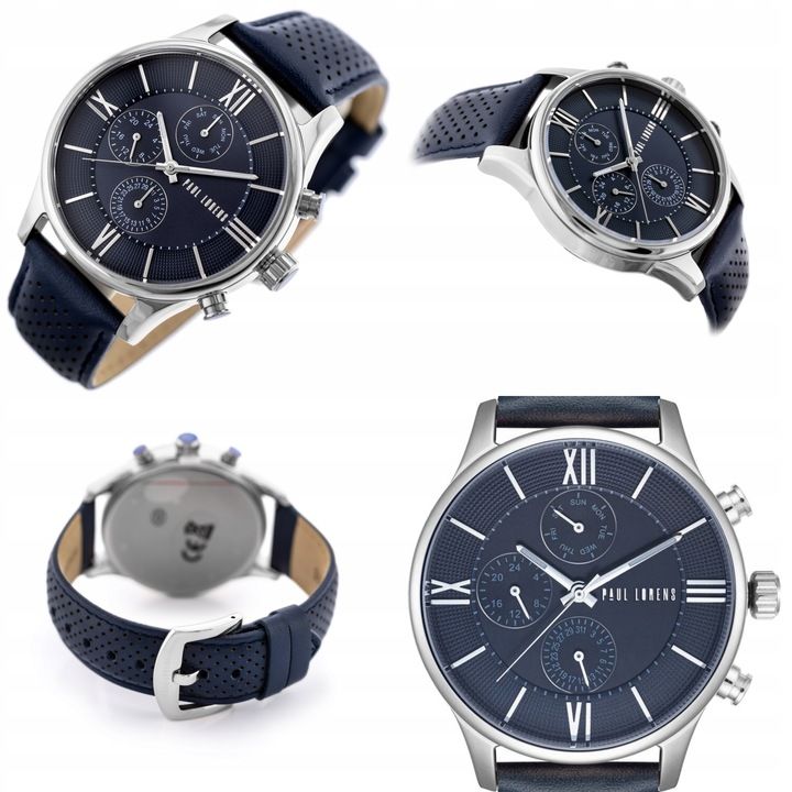 Zegarek Męski Paul Lorens Exclusive +grawer Chronograf Komplet Prezent