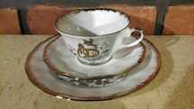 Porcelana KLEIBER REGNITZLOSAU Bavaria, TRIO Silberhochzeit