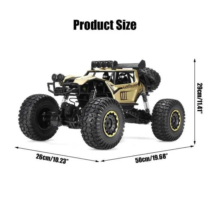 Carro telecomandado GIGANTE 1:8 50cm Buggy Jipe TT 4X4 Prenda LED NOVO