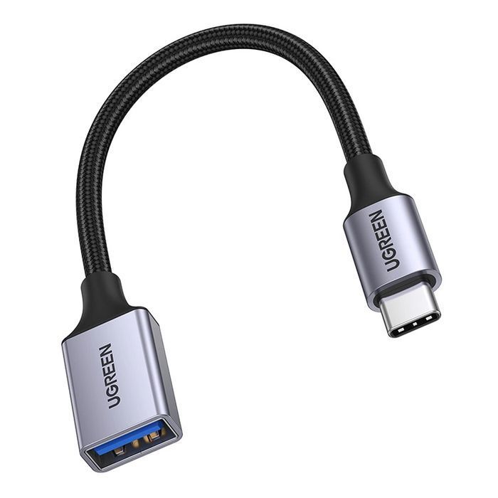 Kabel USB C (męski) - USB (żeński) 3.0 OTG 0.15m Ugreen US378 - czarny