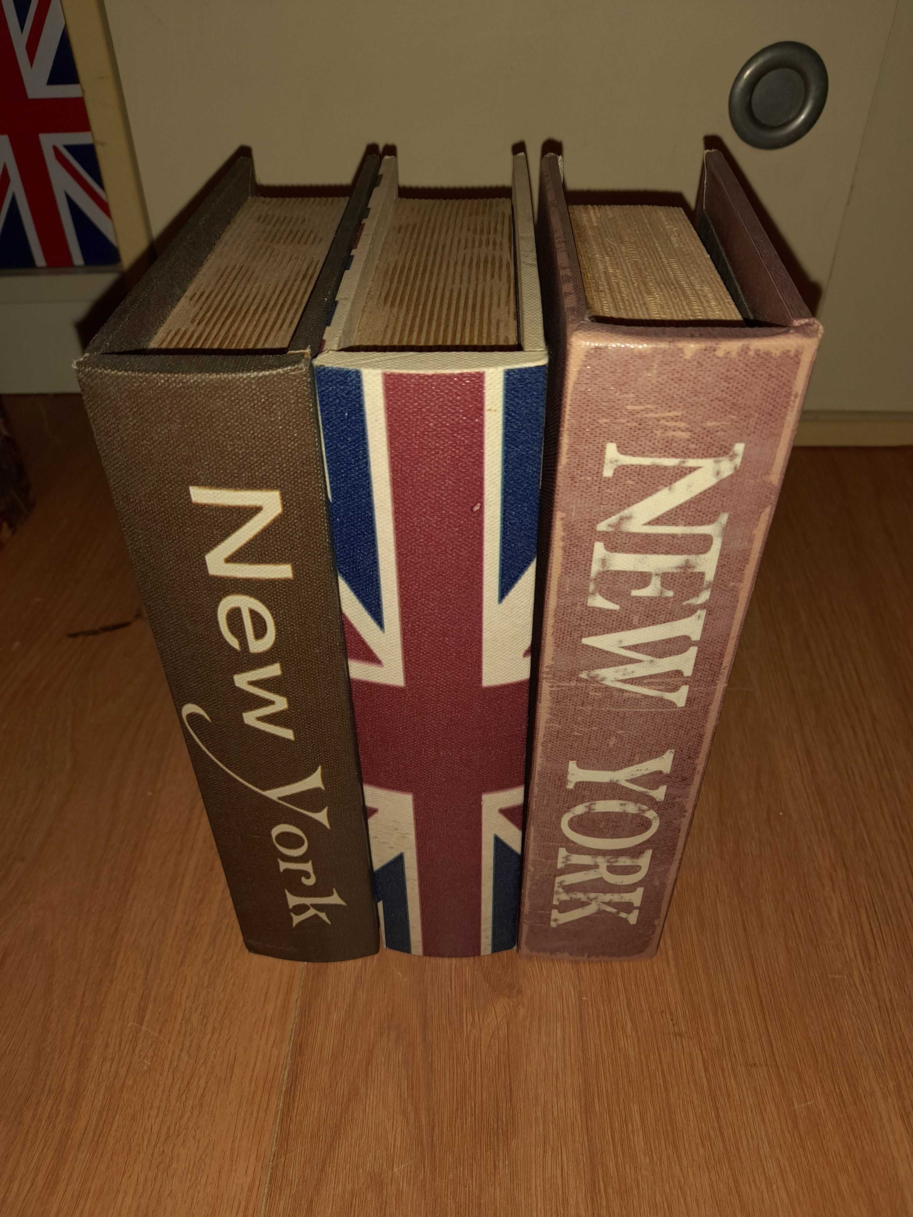 Caixas Livro madeira. Nova York,  Estátua da Liberdade, Bus de Londres