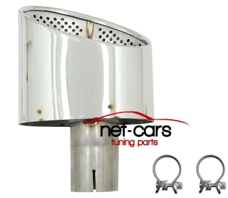 Dyfuzor + końcówki wydechu chrom AUDI A4 B9 8W 16-19 Sline wzór RS4