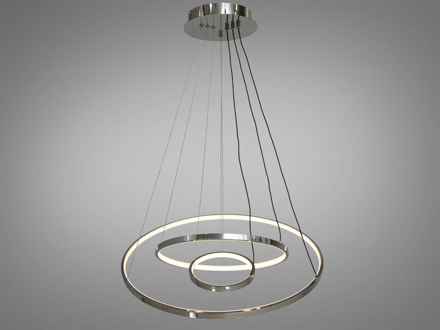 Елегантна LED люстра підвісна в кухню, 100W, хром