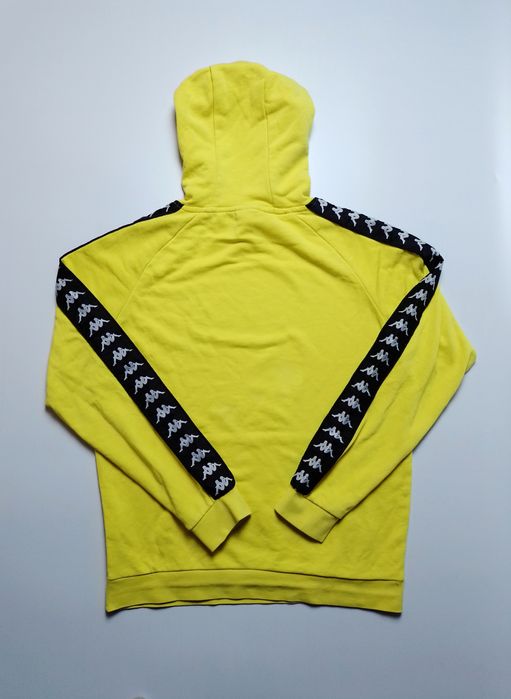 Оригінальне яскраво жовте худі Kappa на лампасах