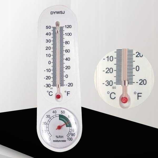 TERMOMETR z HIGROMETREM Zewn./Wewn. Płaski -30°C do +50°C. HIGROMETR