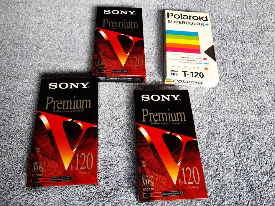 Cassetes VHS Novas Seladas – Sony e Polaroid