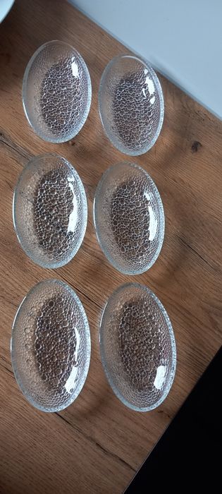 ZĄBKOWICE PRL Asteroid śledziówki salaterki paterki miseczki szkło 6