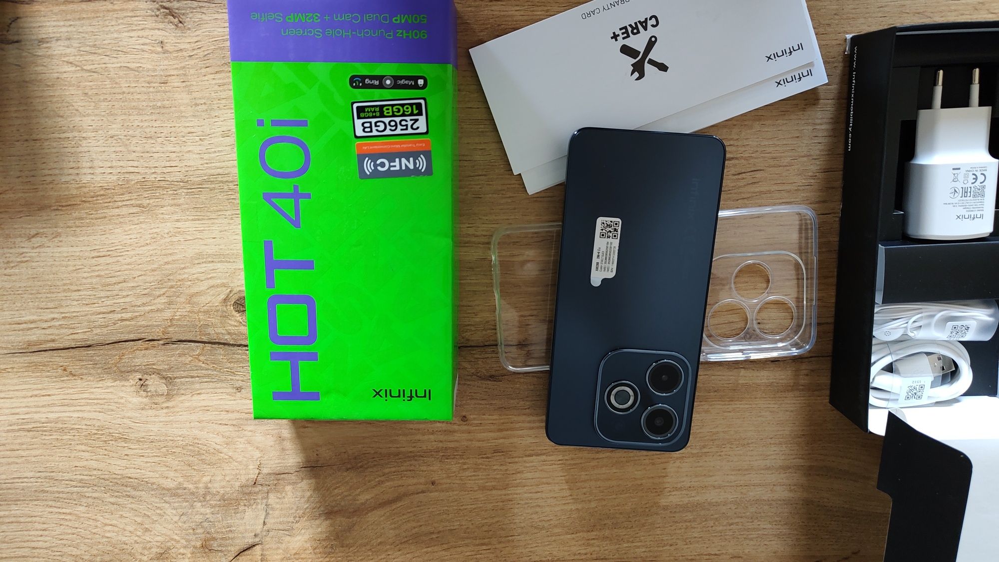 Nowy smartfon Smartfon INFINIX Hot 40i 8/256GB,czarny. NFC