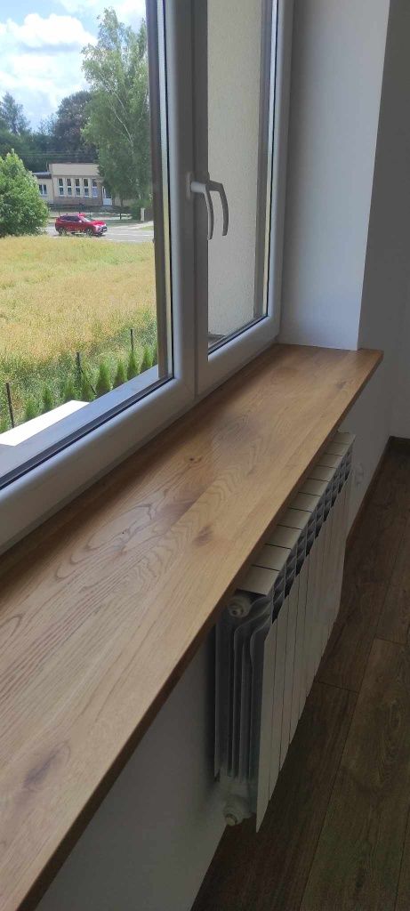 Parapety dębowe. Parapet drewniany