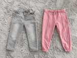 2 x spodnie jeansy i dresy dla dziewczynki r. 92 / 98