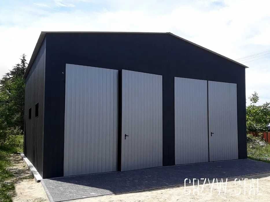 Garaż Blaszany 8x6.5m - Garaże Blaszane , Wiaty , Hale  - GRZYWSTAL