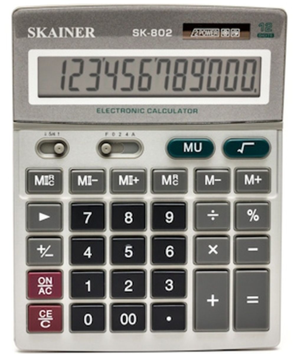Калькулятор бухгалтерський Skainer SK-802
 12 digits