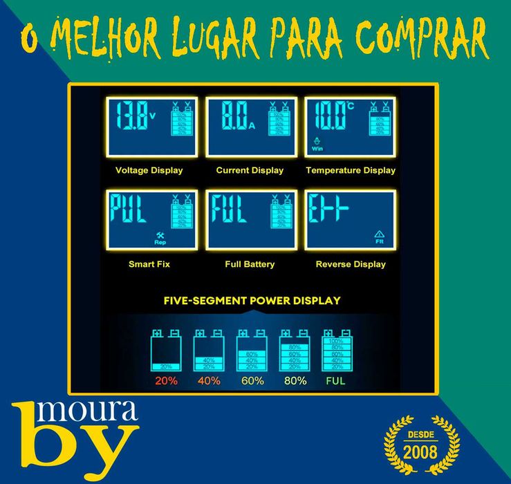 carregadores de bateria 12V 6A  bateria de carro e motocicleta