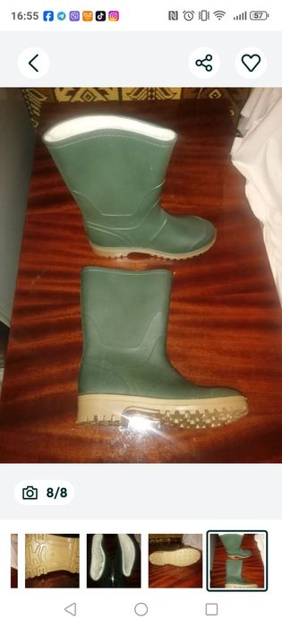 Італьянські жіночі резинові чоботи 38 розмір з овчиним хутром