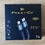Kabel do IPHONE PrestiCO T10 TYPE C/ LIGHTNING 30W szybkie ładowanie