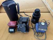 Aparat fotograficzny Zenit TTL + obiektyw Carl Zeiss Jena