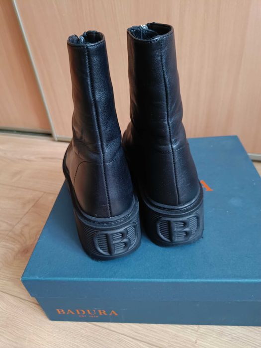 Botki skórzane Badura r.39 NOWE