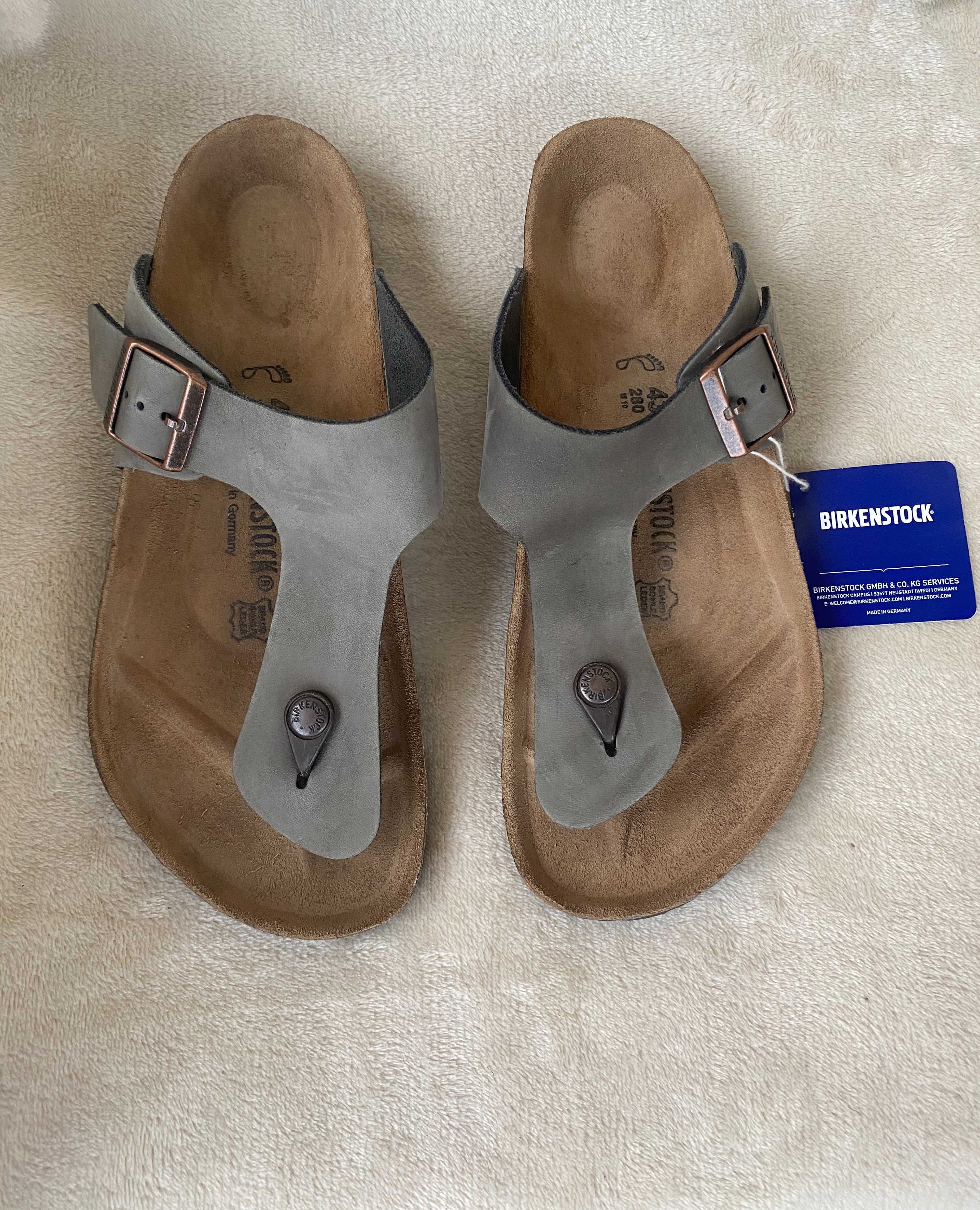 шкіряні ортопедичні шльопанці
Birkenstock Gizeh Leather ,
розм 43