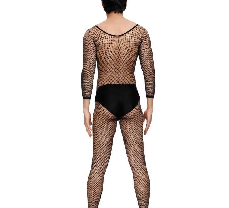 MĘSKA bielizna erotyczna bodystocking sexy strój komplet
