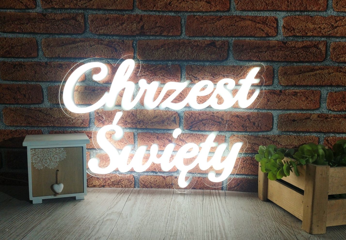 Napis LED Chrzest Święty