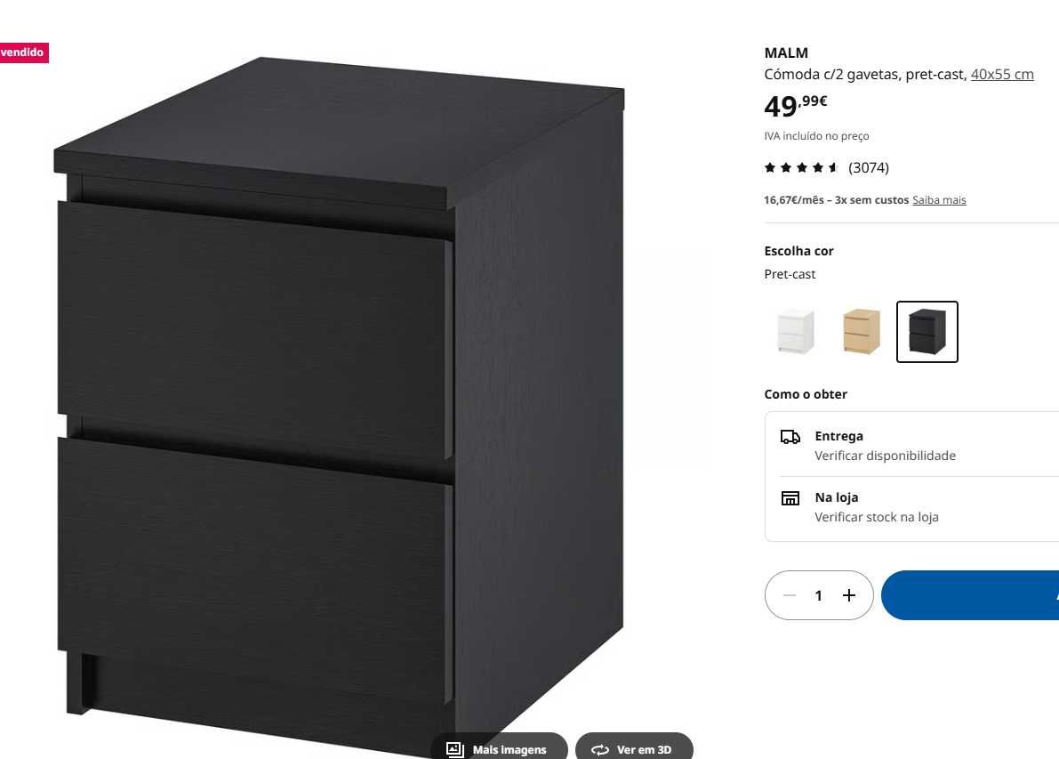 2 cómodas IKEA MALM