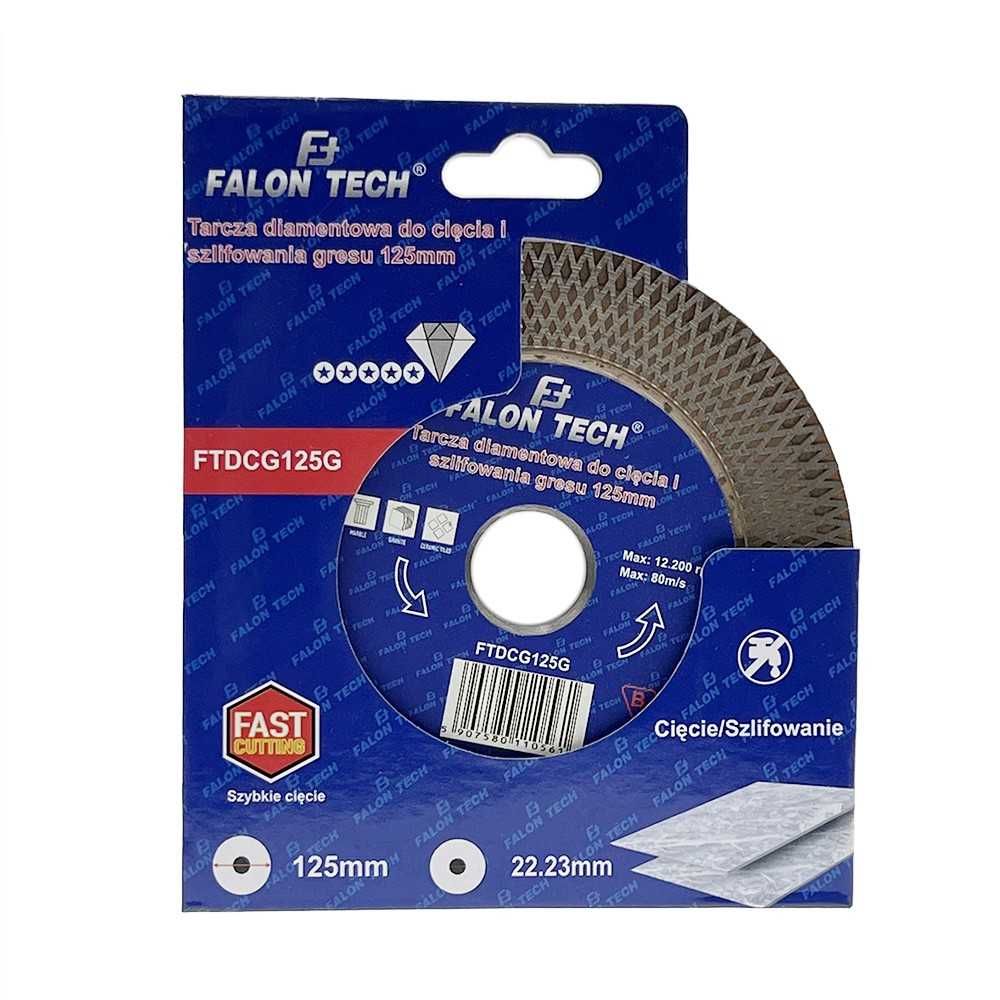 FALON-TECH Tarcza Diamentowa Do Cięcia I Szlifowania 125X22 FTDCG125G