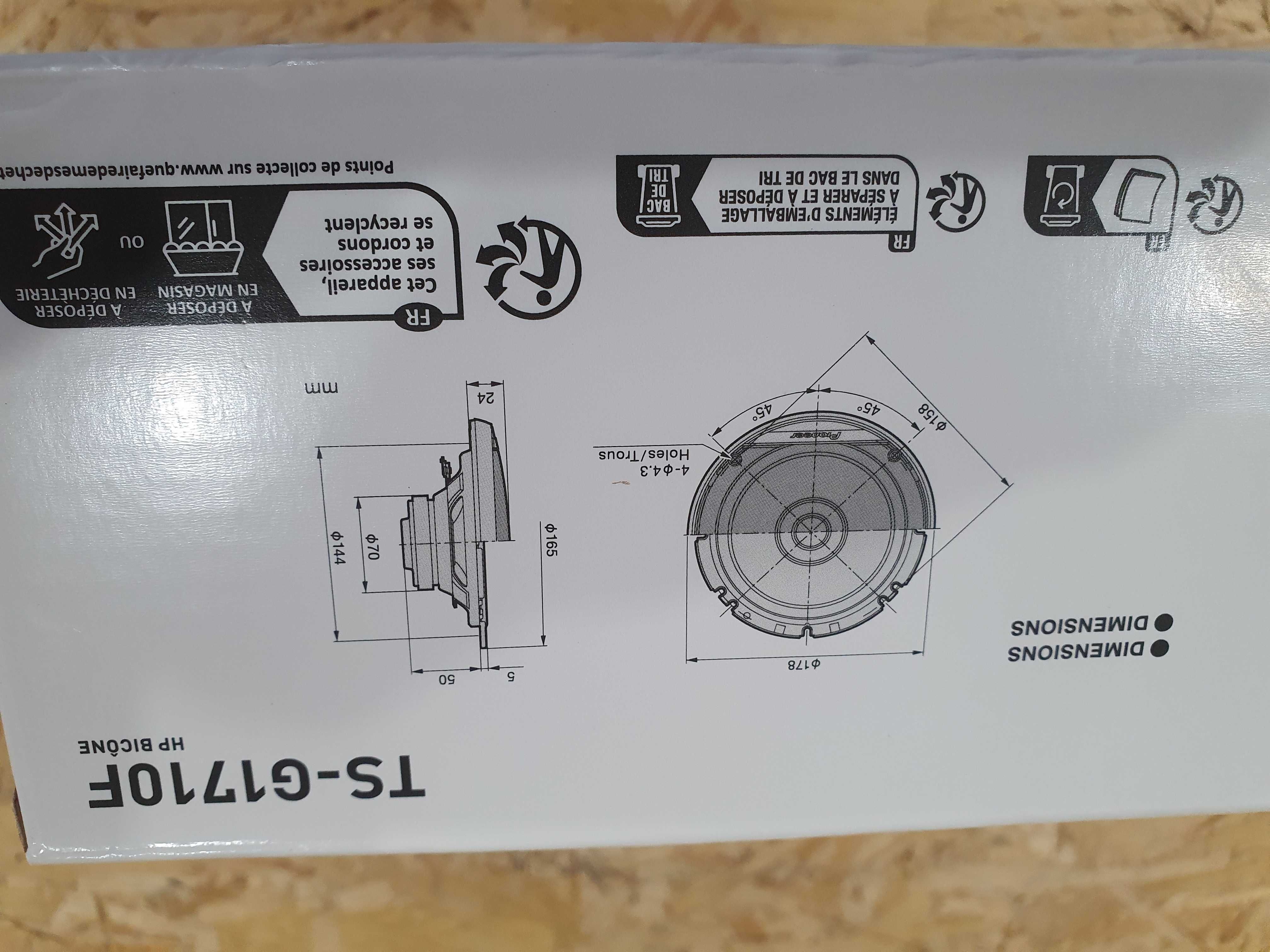 Głośniki Pioneer 17 cm NOWE komplet