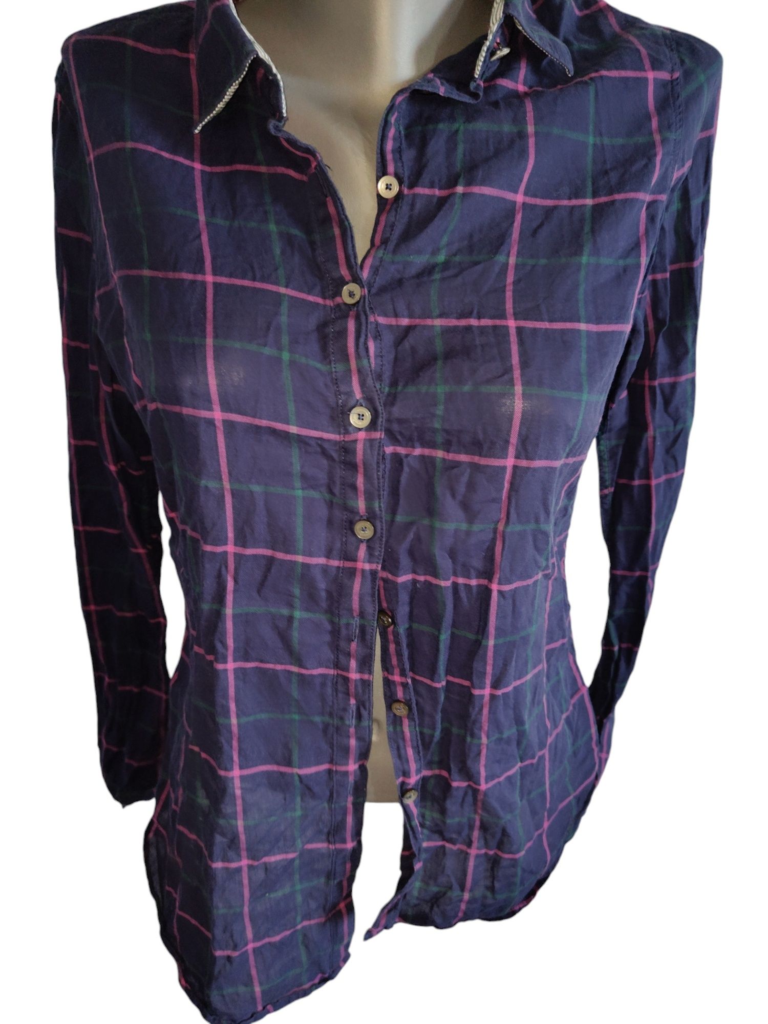 Markowa koszula damska Tommy Hilfiger r XS/S w kratkę elegancka