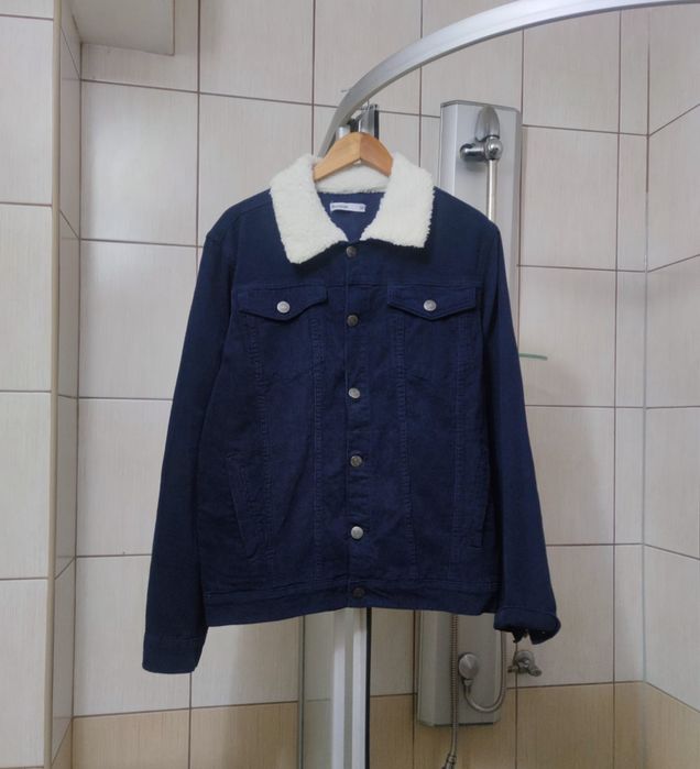 Kurtka sztruksowa M z barankiem klasyczna jacket bluza hoodie kangurka
