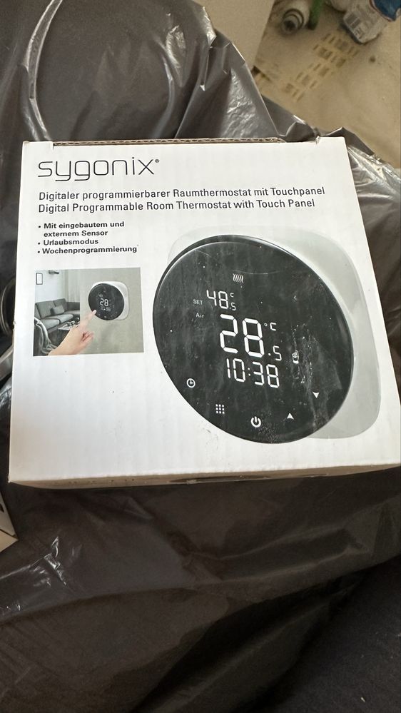 Termostat pokojowy Sygonix, regulator temperatury ogrzewania 2 sztuki