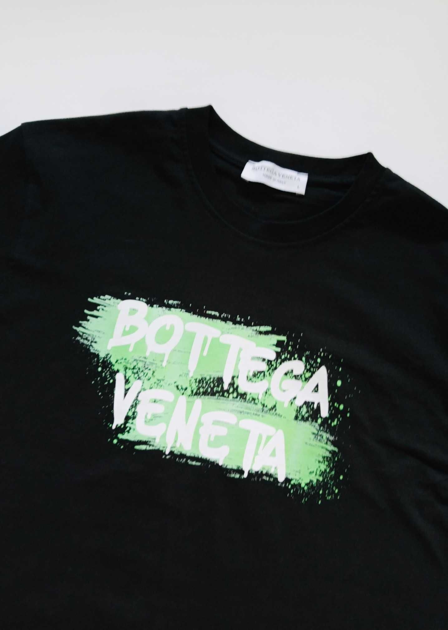 Bottega Veneta czarny t shirt rozm L