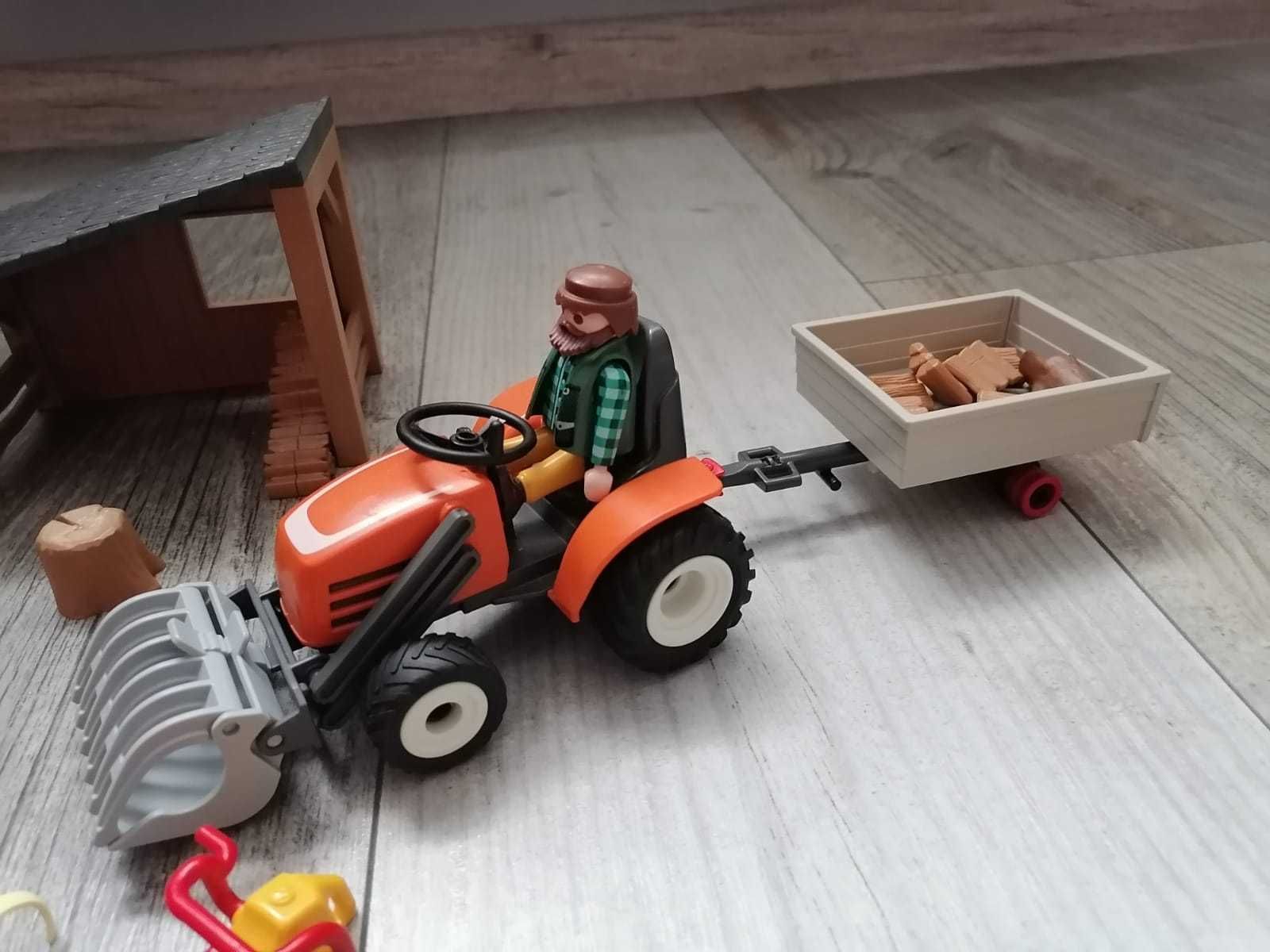 Zestaw Playmobil Domek leśniczego 6811 + Drwal z traktorem 6814