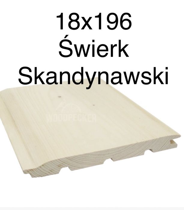 Deska elewacyjna szeroka fasada, świerk skandynawski kl.AB