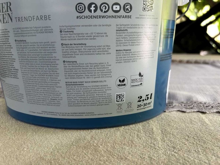 Farba Schöner Wohnen Trendfarbe Riviera 2,5L – matowa